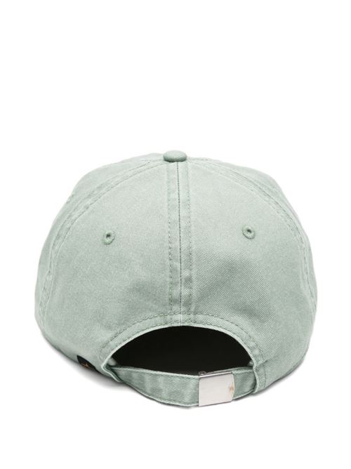 Cappello uomo Alpha Industries verde effetto distressed con applicazione logo Alpha Industries | 26690430
